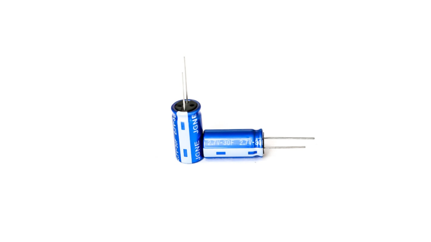 RS PRO 30F Supercapacitor -20 → +80% Tolerance 2.3V dc, Through Hole