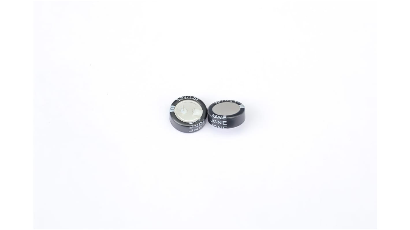 RS PRO 1.5F Supercapacitor -20 → +80% Tolerance 5.5V dc, Through Hole