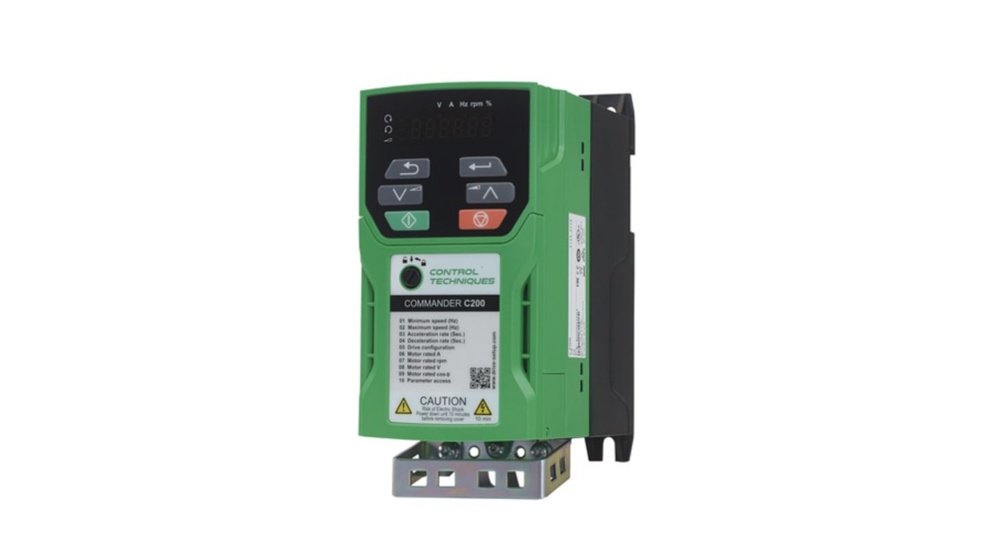 Control Techniques Inverter Drive, 0.75 kW, 1, 3 Phase, 200 → 240 V ac, 4.2 A, C200 Series