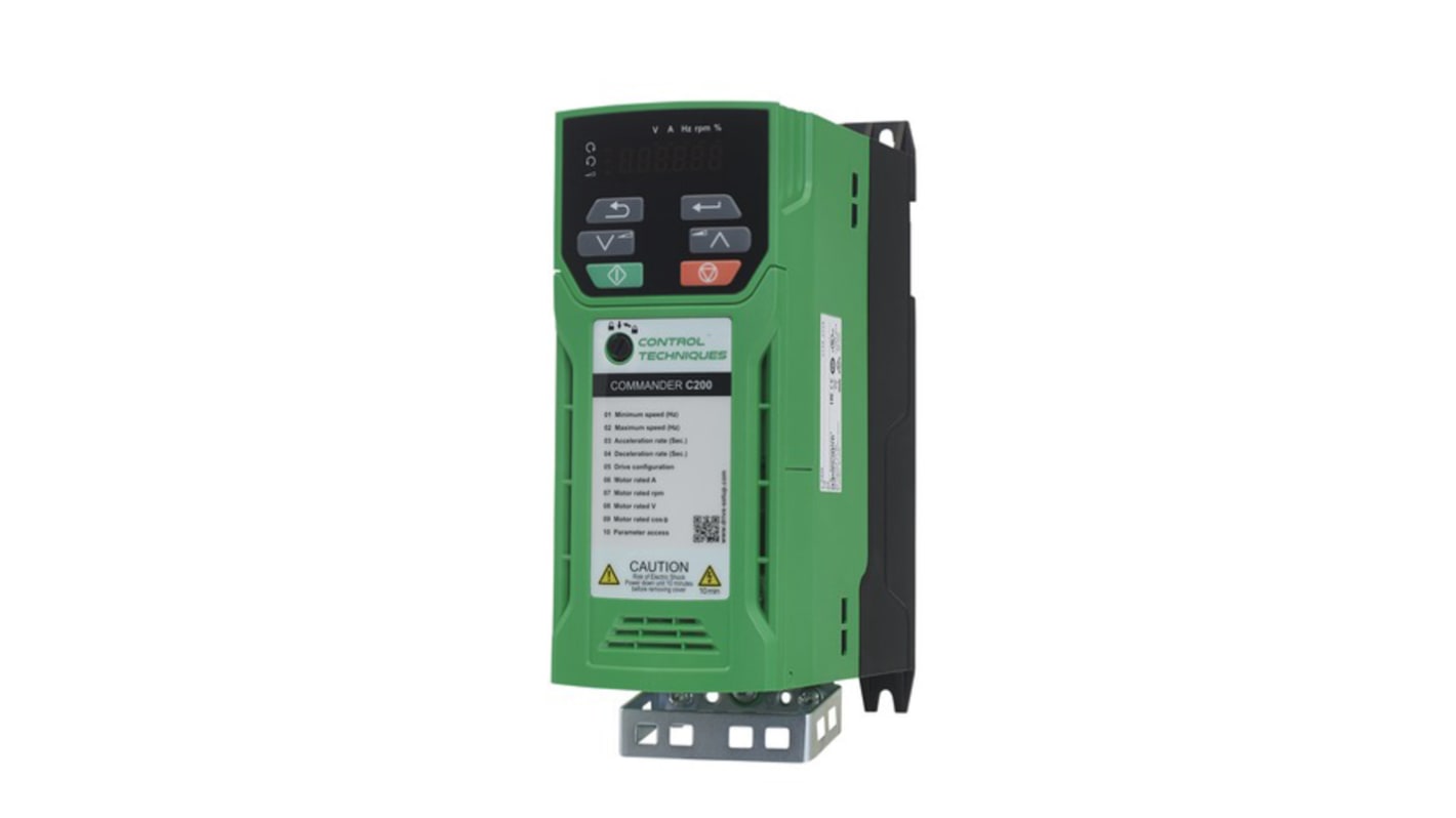 Control Techniques Inverter Drive, 0.75 kW, 3 Phase, 380 → 480 V ac, 2.3 A, C200 Series