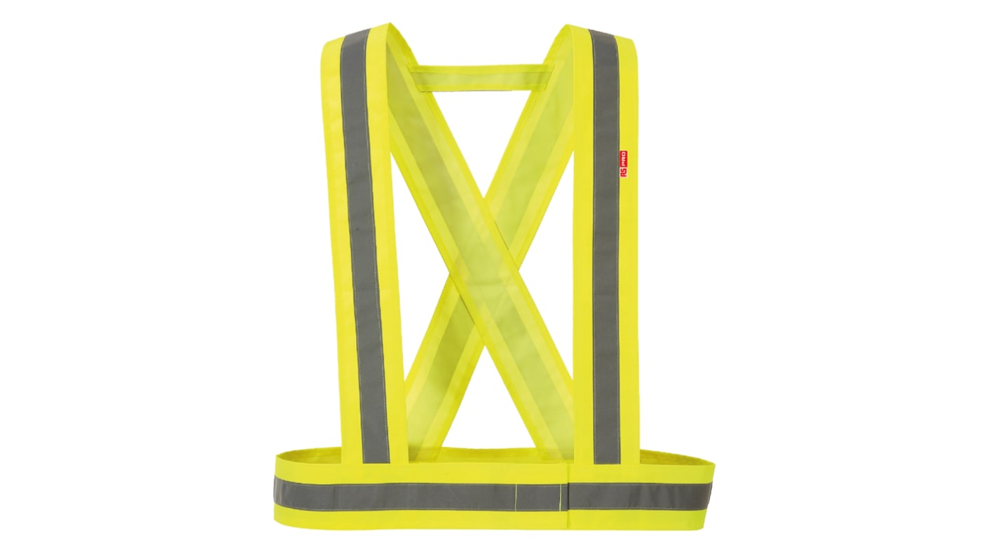 Chaleco de alta visibilidad Unisex RS PRO de color Amarillo, talla Un tamaño, cierre con gancho y bucle