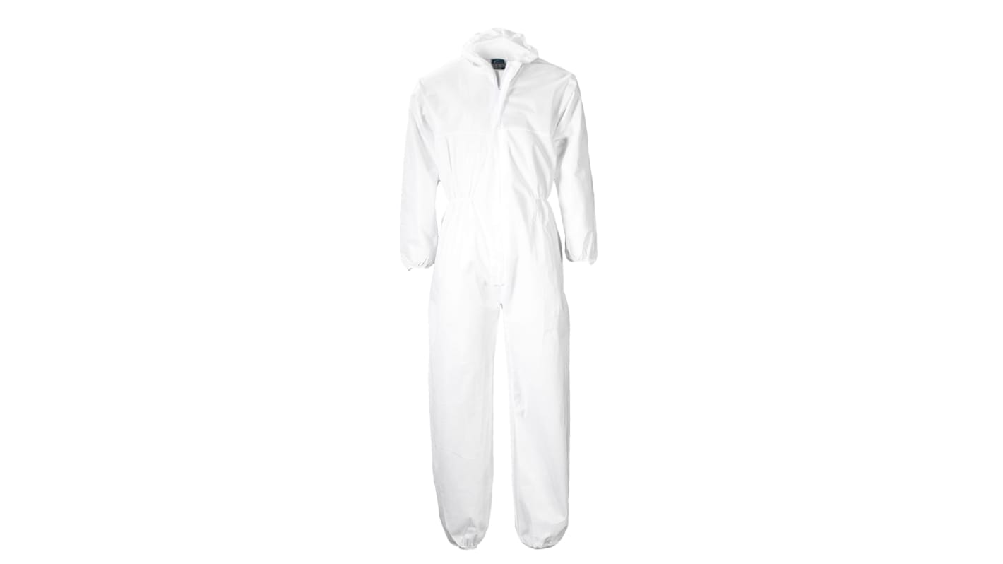 Mono desechable Unisex RS PRO de color Blanco, talla M, propiedades: Protección parcial frente la suciedad y la grasa