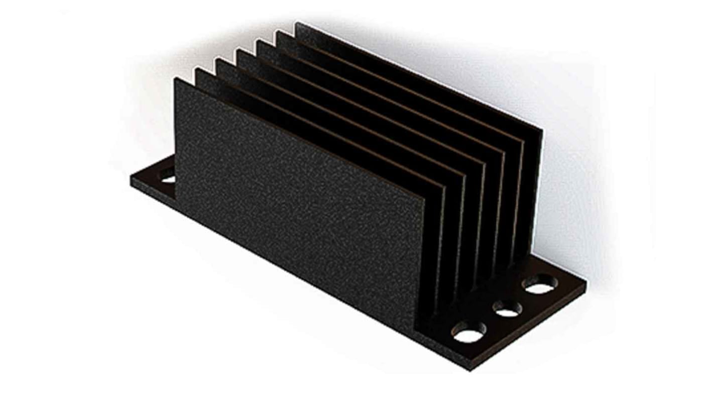 Disipador SPREADFAST de Aluminio Negro, dim. 58.4 x 22.9 x 19.7mm, para usar con 1/8 Brick DC/DC Converter