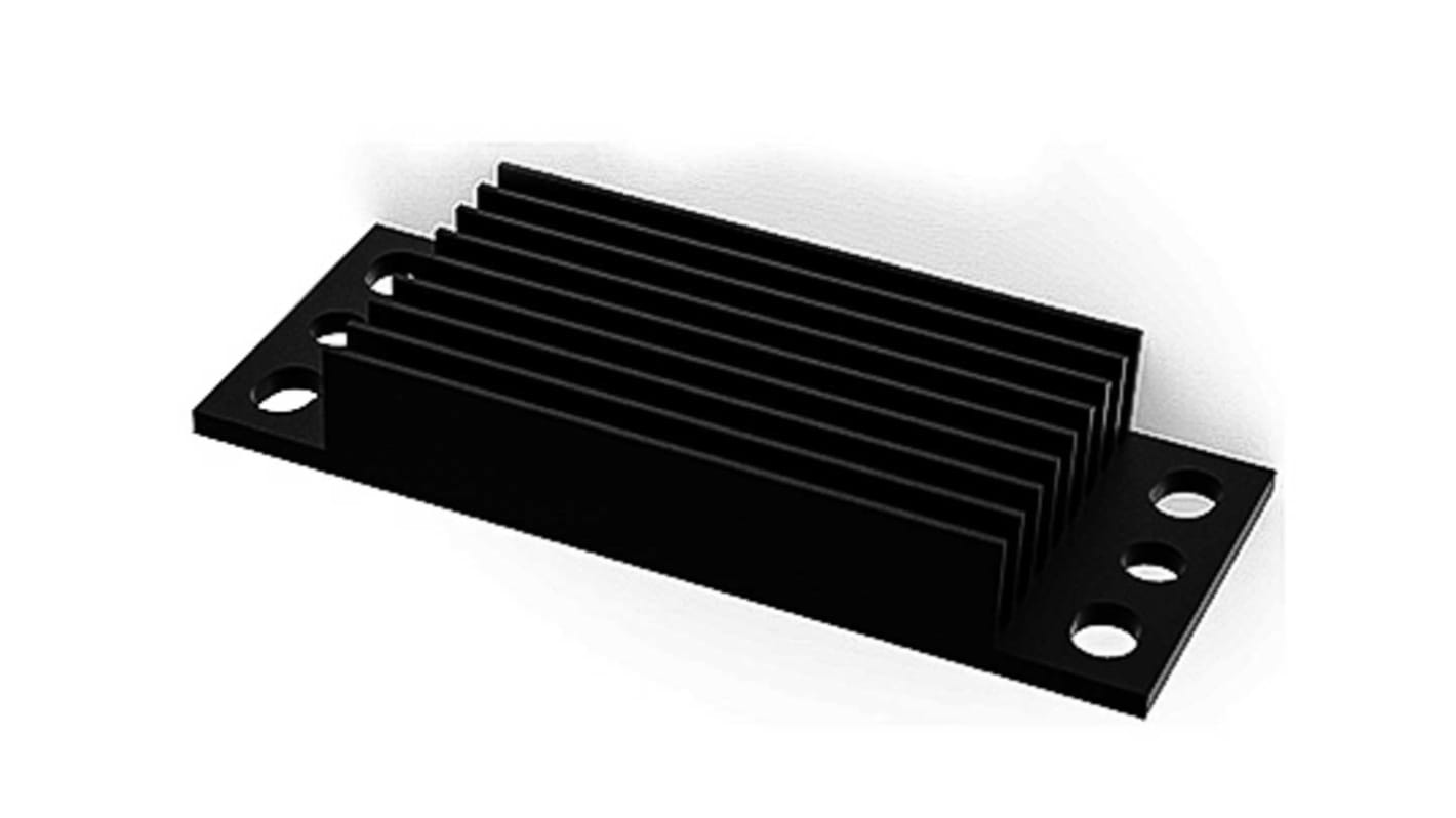Heatsink, 1/8 Brick DC/DC Converter, 58.4 x 22.9 x 8.7mm