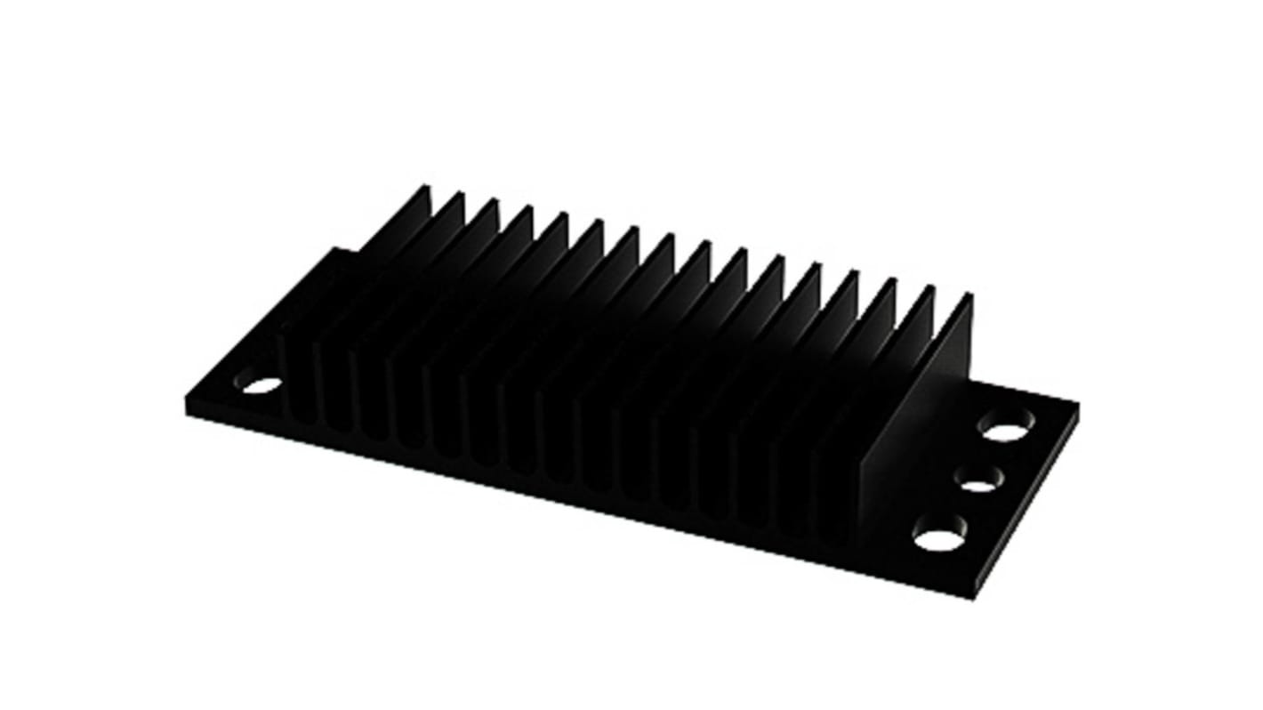 Disipador SPREADFAST de Aluminio Negro, dim. 58.4 x 22.9 x 8.7mm, para usar con 1/8 Brick DC/DC Converter