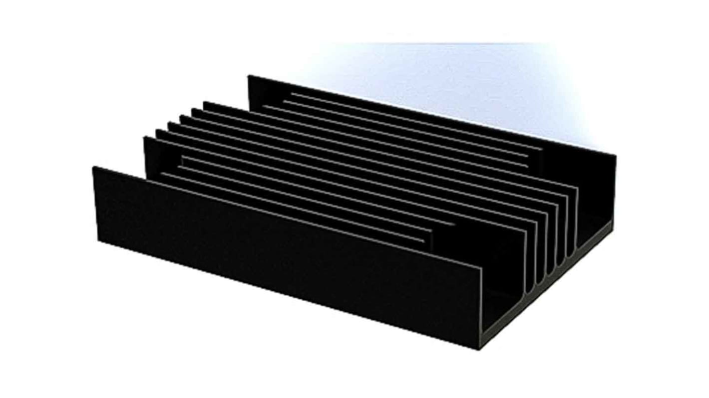 Disipador SPREADFAST de Aluminio Negro, dim. 58 x 37 x 11mm, para usar con 1/4 Brick DC/DC Converter