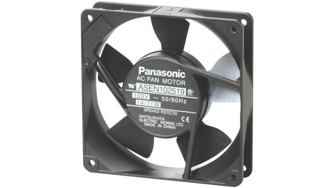 Panasonic ASEN AC-Axiallüfter, Kugellager, 230 V ac / 11W, 119 x 119 x 25mm, 2m³/min