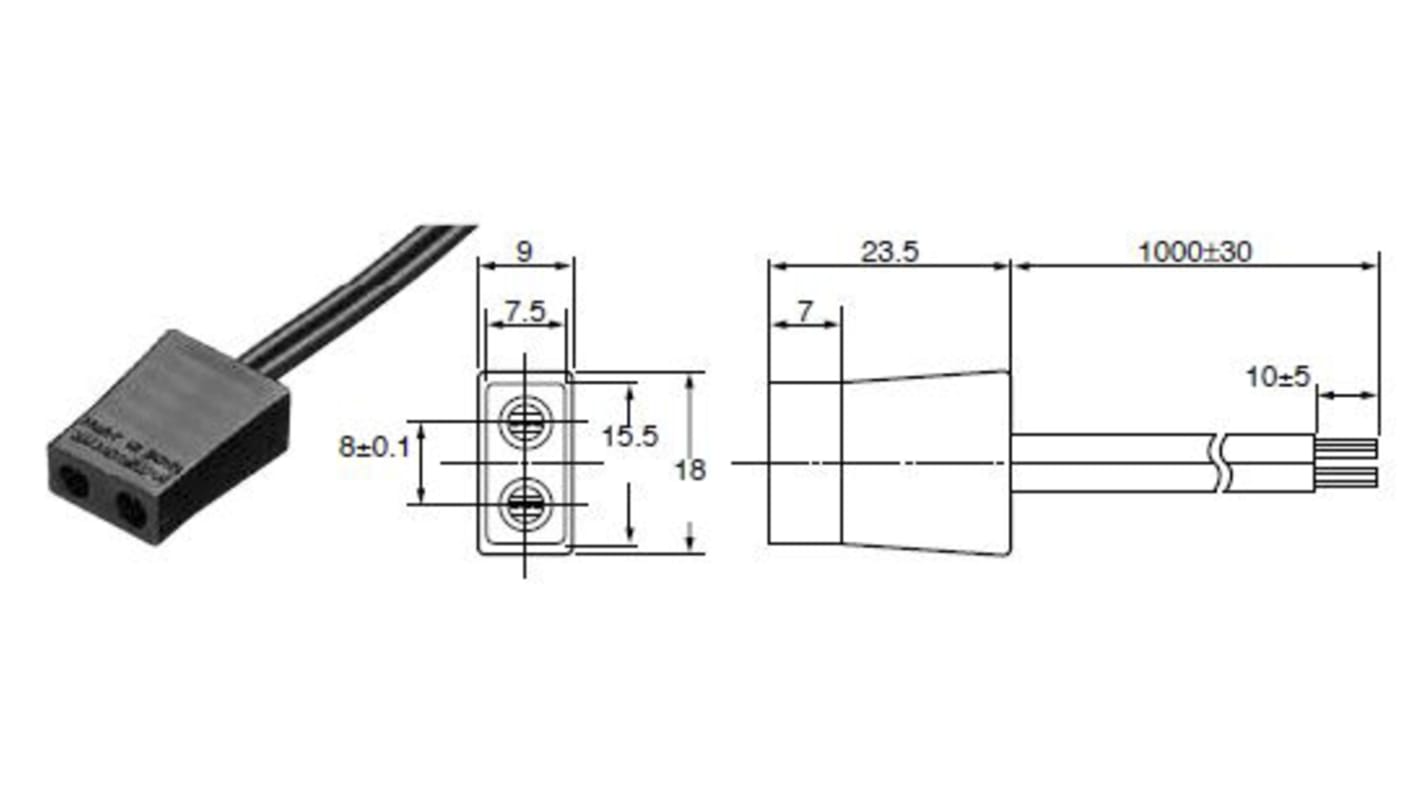 Fan Lead Connector Cable, 1000mm, for use with ASEN Series AC FAN