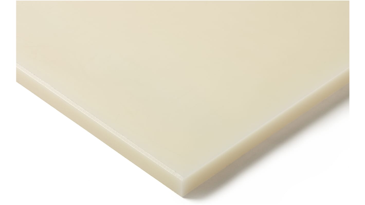 RS PRO Natural Plastic Sheet, 500mm x 500mm x 25mm