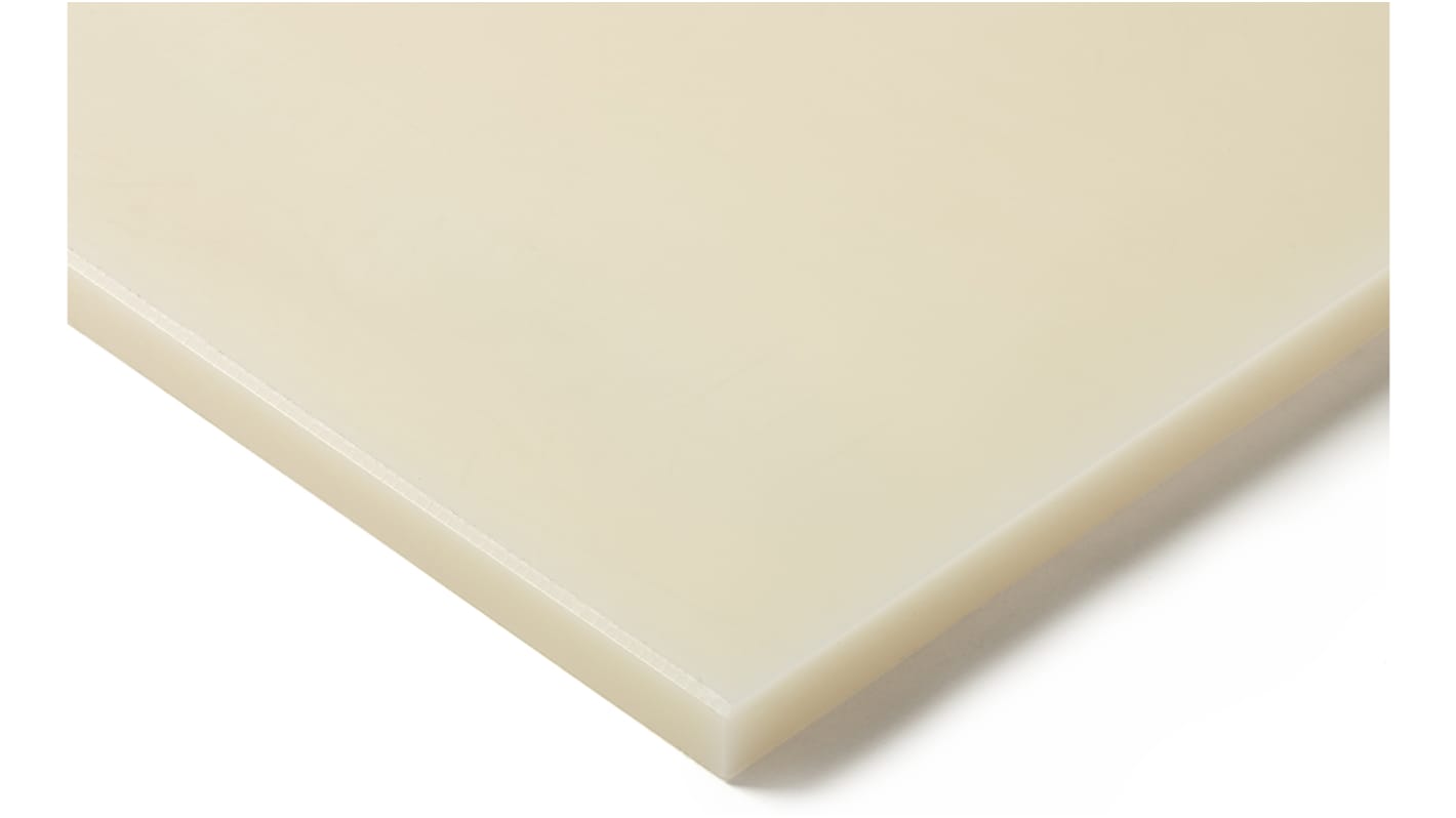 RS PRO Ufarvet Plastikplade, 500mm x 500mm x 50mm, PA