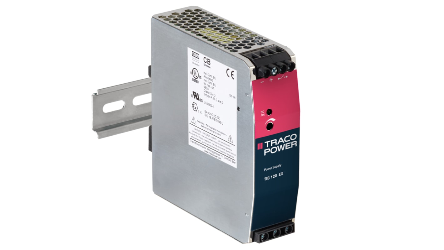 TRACOPOWER TIB 120 DIN Rail Power Supply, 85 → 264V ac ac Input, 48V dc dc Output, 2.5A Output, 120W