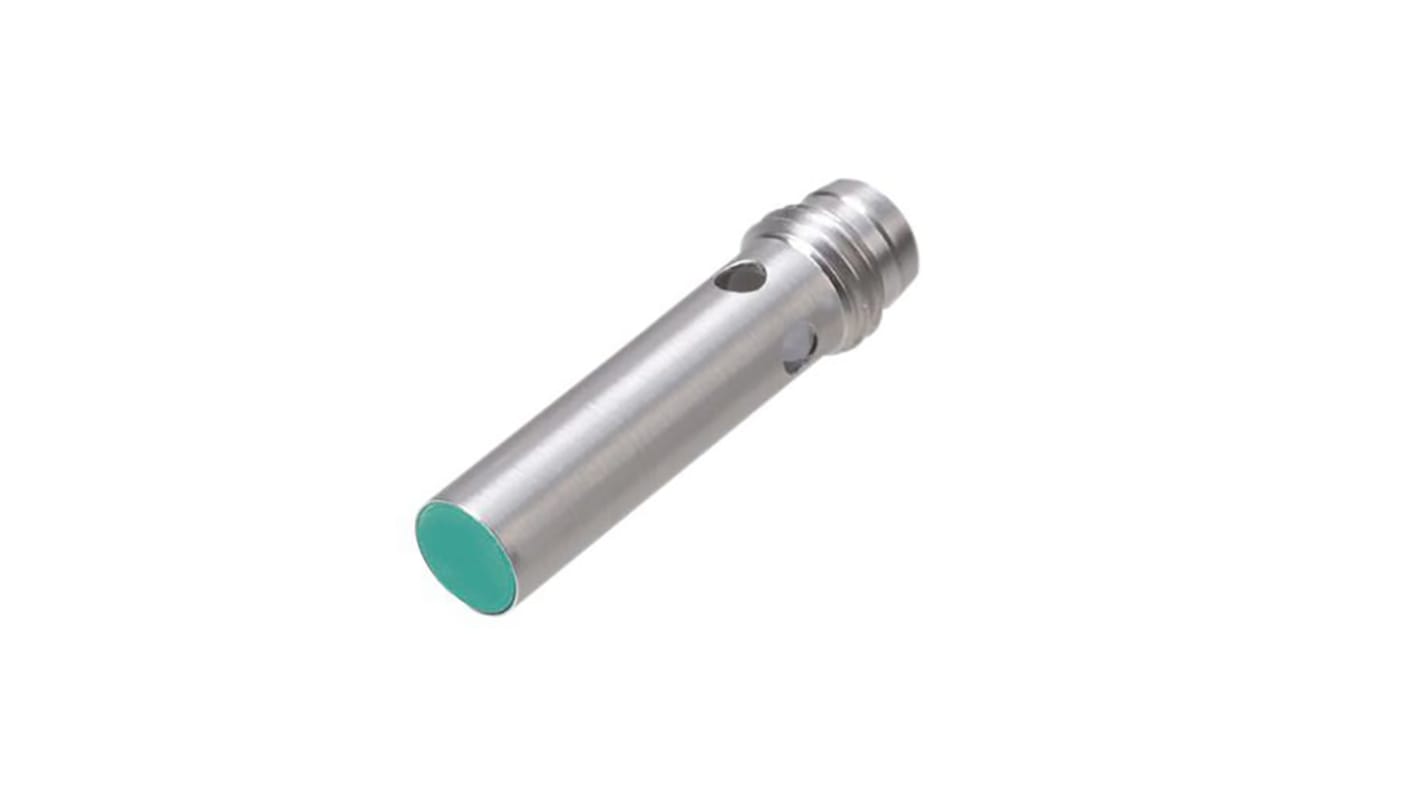 Pepperl + Fuchs Inductive Barrel-Style Proximity Sensor, 2 mm Detection, PNP Output, 5 → 30 V dc, IP67