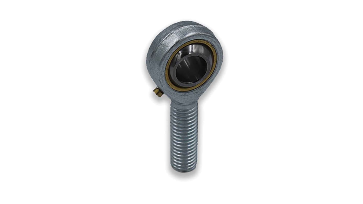 LDK M12 Male Carbon Steel Rod End, 12mm Bore, 69mm Long, Metric Thread Standard, Male Connection Gender
