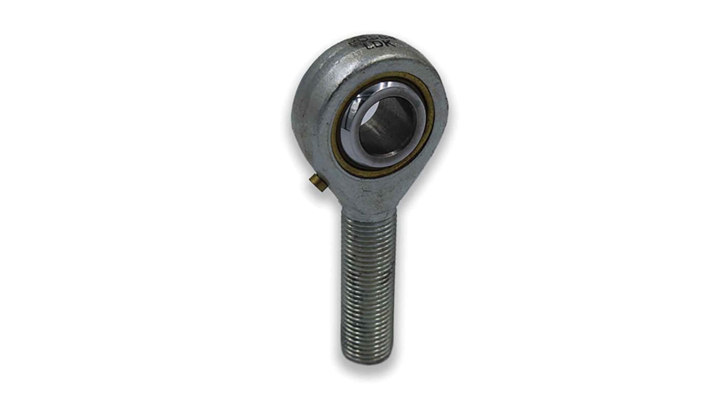 Terminale aste LDK, lunghezza 49.2mm, foro da 6.35mm, carico dinamico 4.8kN, statico 6.4kN, in Acciaio al carbonio