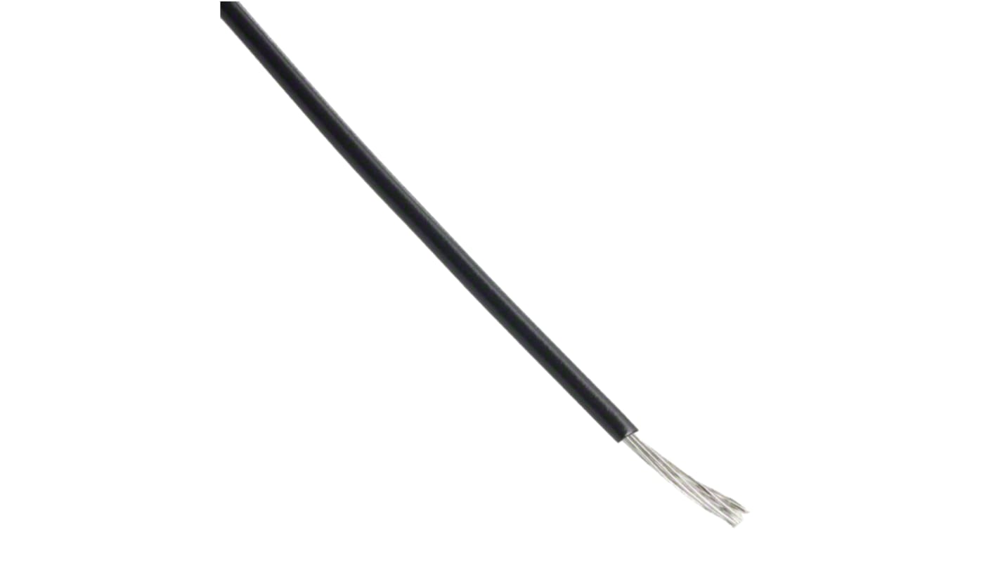 Alpha Wire 7054 Series Black 0.2 mm² Hook Up Wire, 24 AWG, 7/0.20 mm, 30m, PVC Insulation