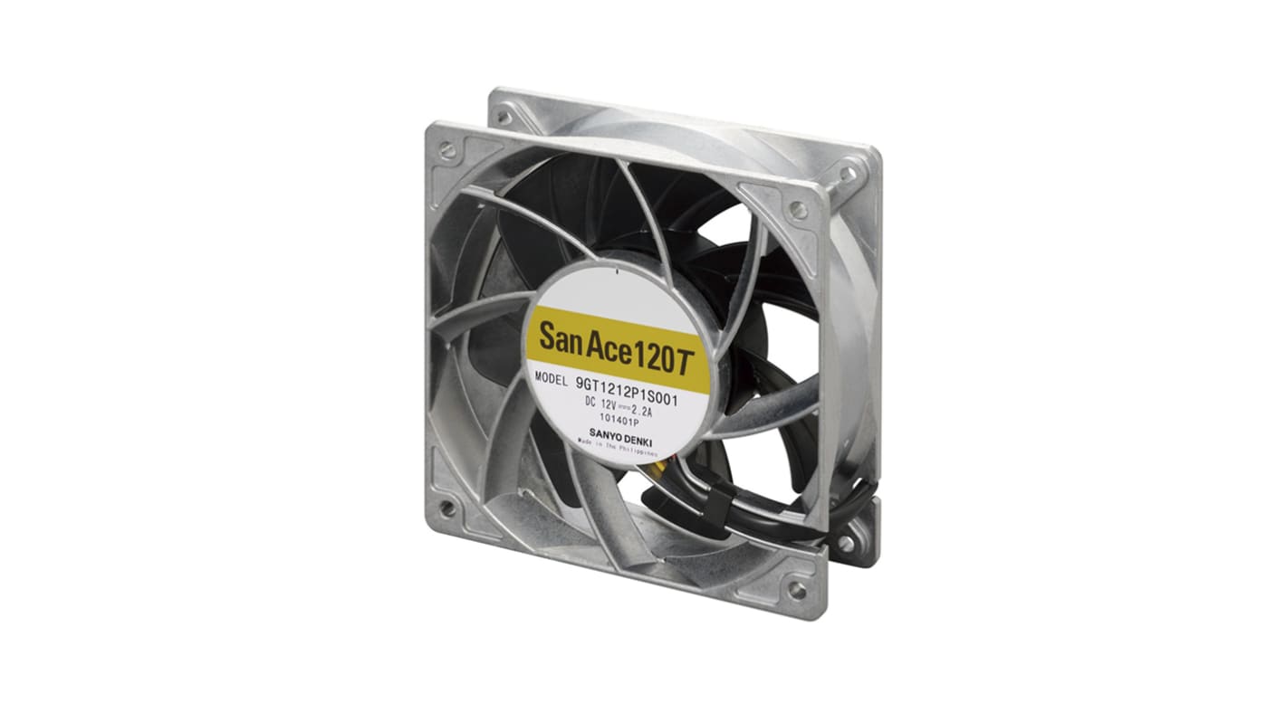 Ventilateur axial 9GT Sanyo Denki 24 V c.c., 120 x 120 x 38mm, 26.4W