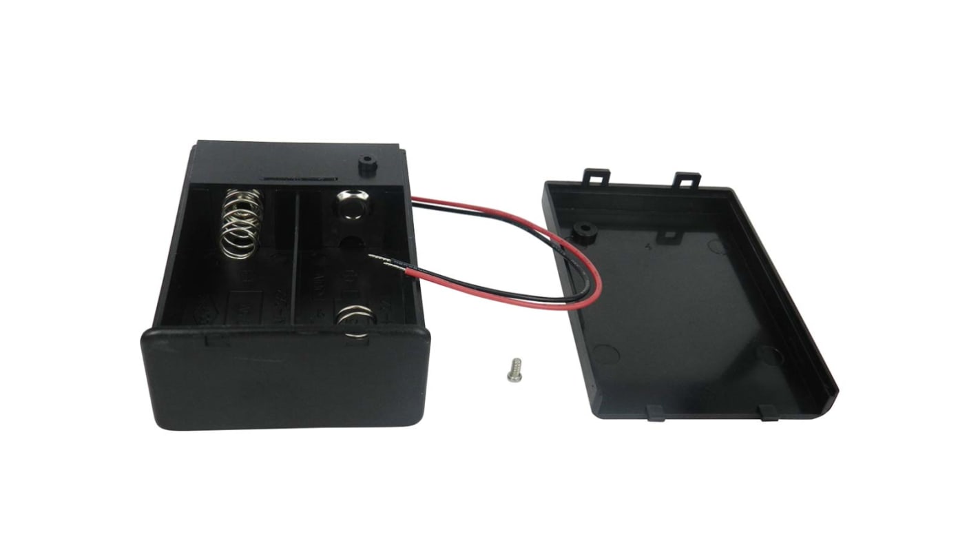 RS PRO Batteriehalter mit Drahtanschluss für 2 x C Batterien