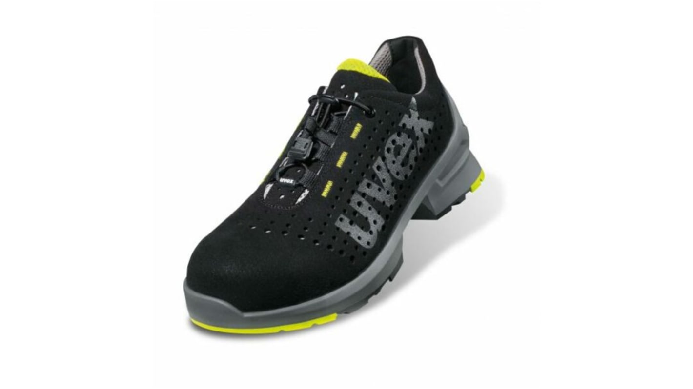 Uvex Uvex 1 Unisex Black, Grey, Yellow Composite  Toe Capped Safety Trainers, EU 46