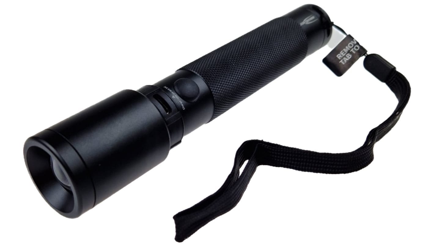 Ansmann T400FR LED Torch Black - Rechargeable 1000lm, 168.4 mm