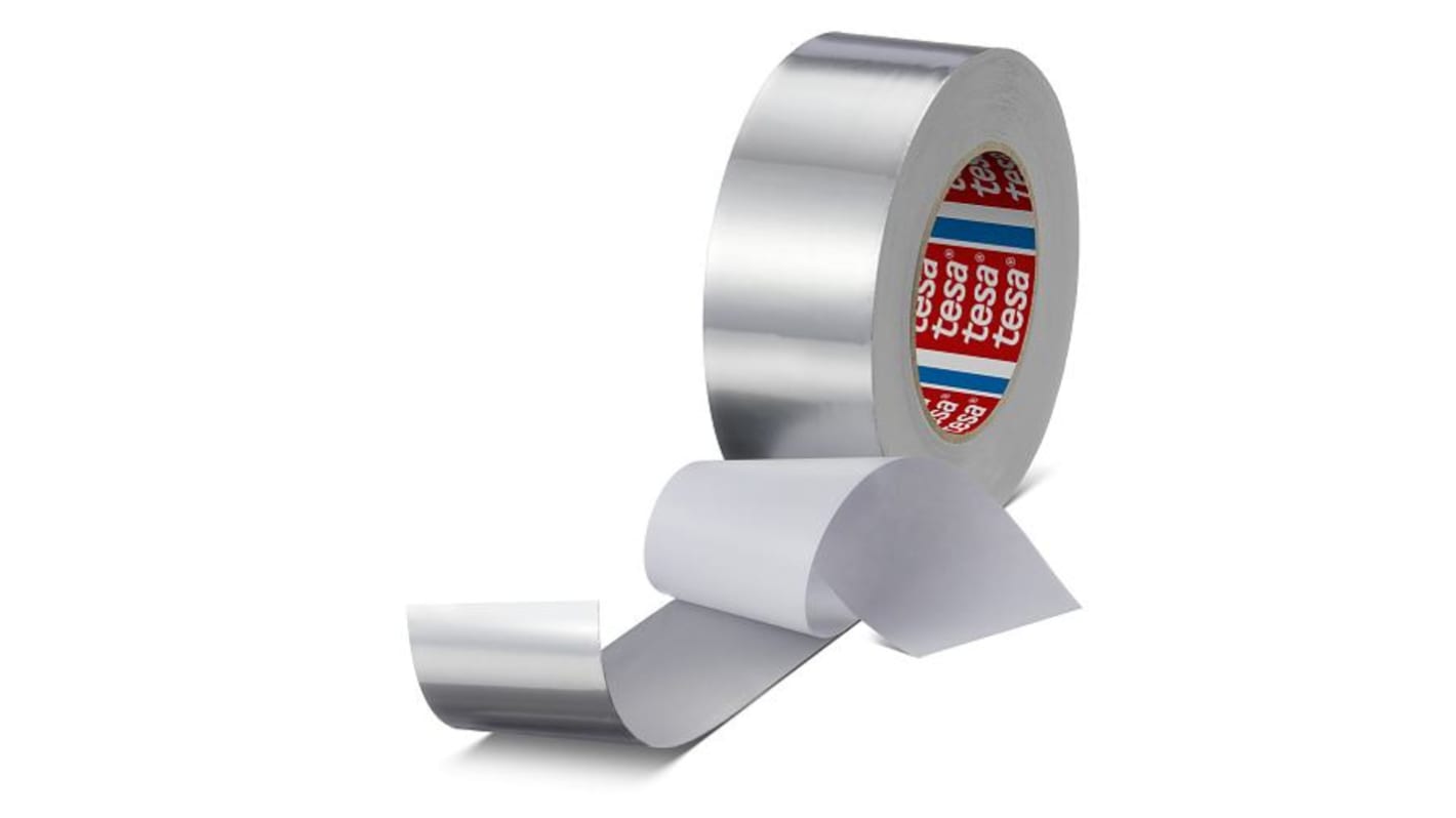 Tesa 60652 Aluband Aluminiumband leitend, Stärke 0.05mm, 50mm x 50m, -5°C bis +50°C, Haftung 9 N/cm