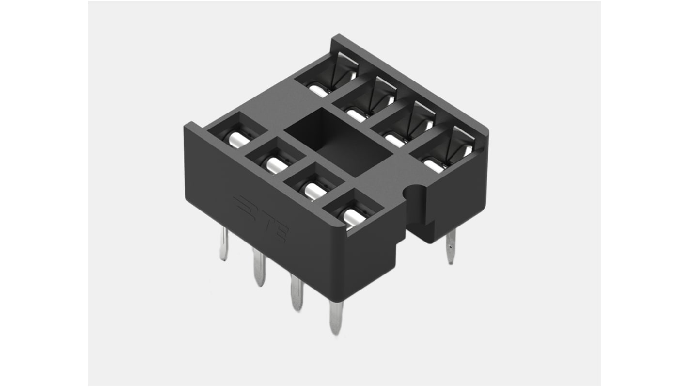 TE Connectivity DILソケット 2.54mm ピッチ 8 ピン