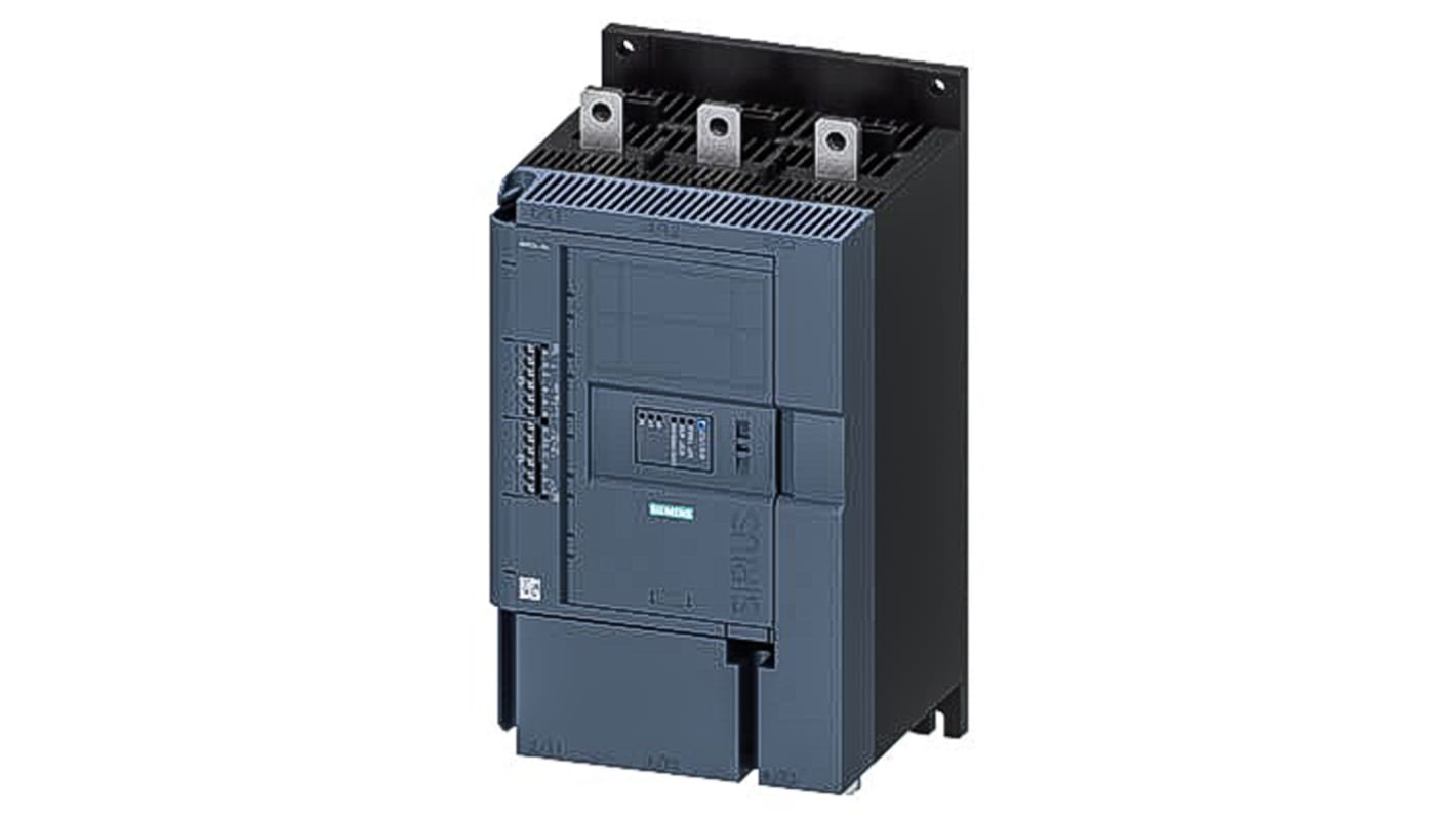 Arrancador suave Siemens 3RW52, 250 A, 480 V ac, 250 kW, trifásico, IP00