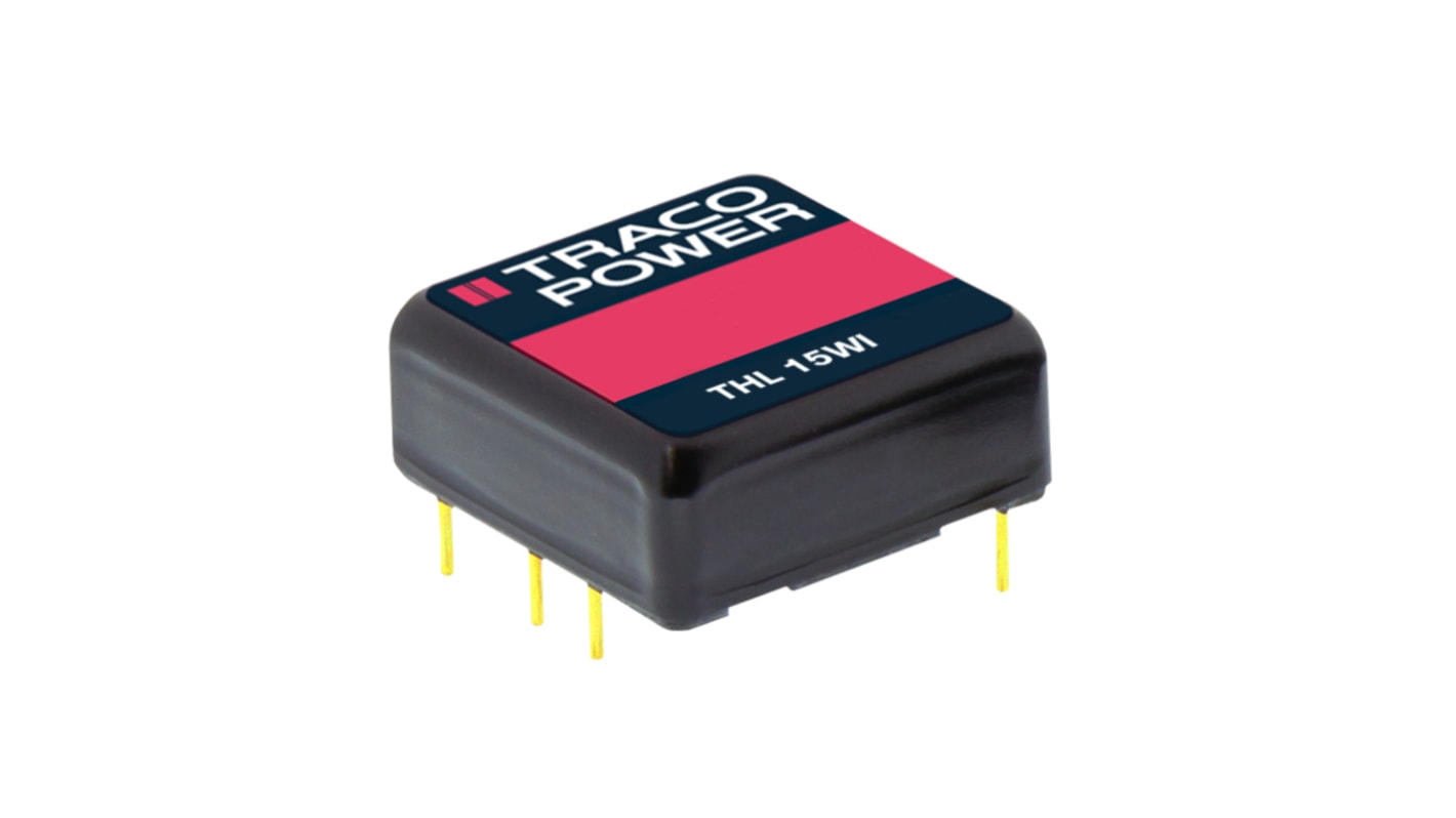 TRACOPOWER THL 15WI DC/DC-Wandler 15W 24 V dc IN, ±12V dc OUT / ±625mA Durchsteckmontage 1kV dc isoliert