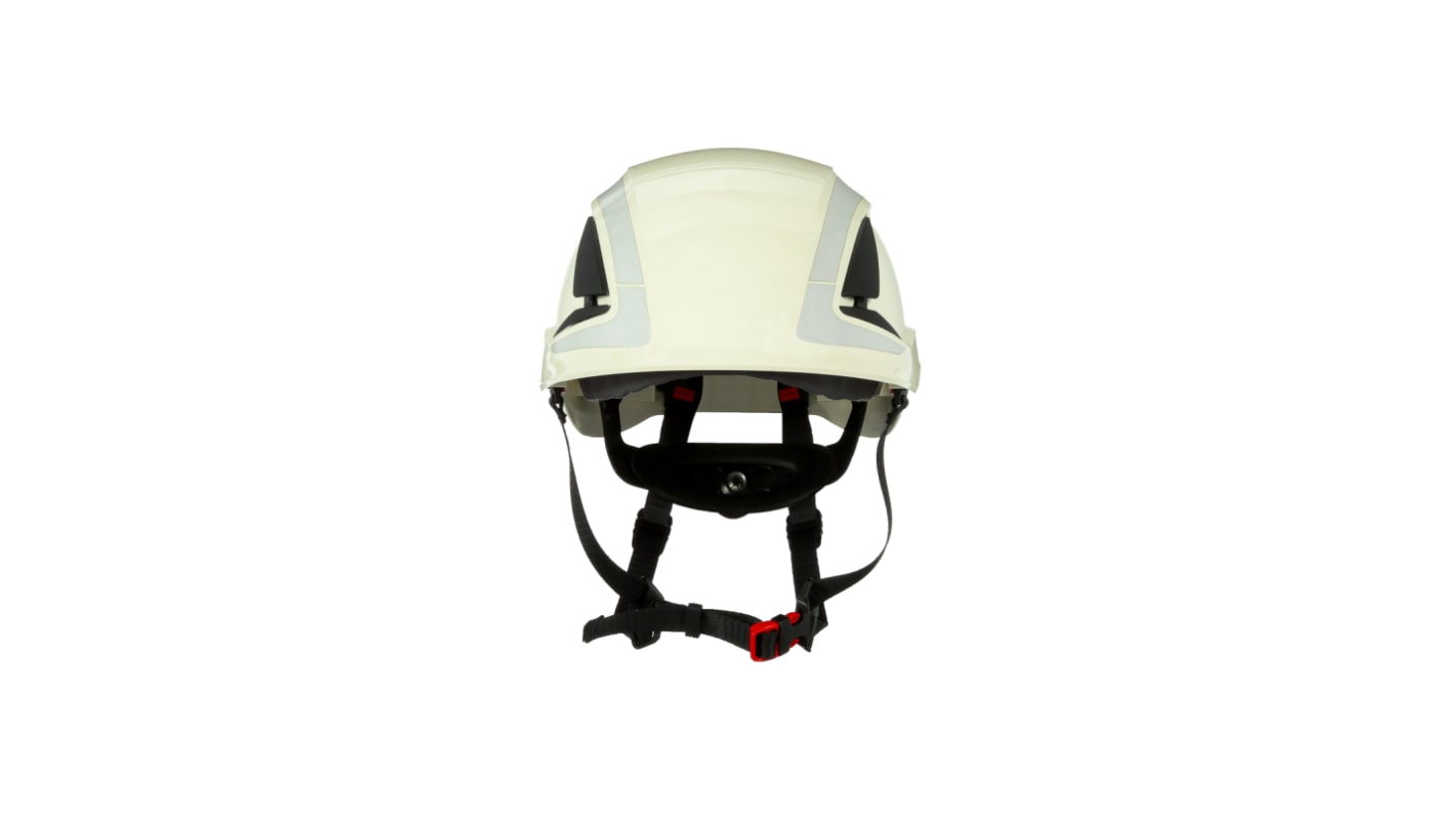 3M SecureFit™ White Safety Helmet with Chin Strap, Adjustable, Ventilated