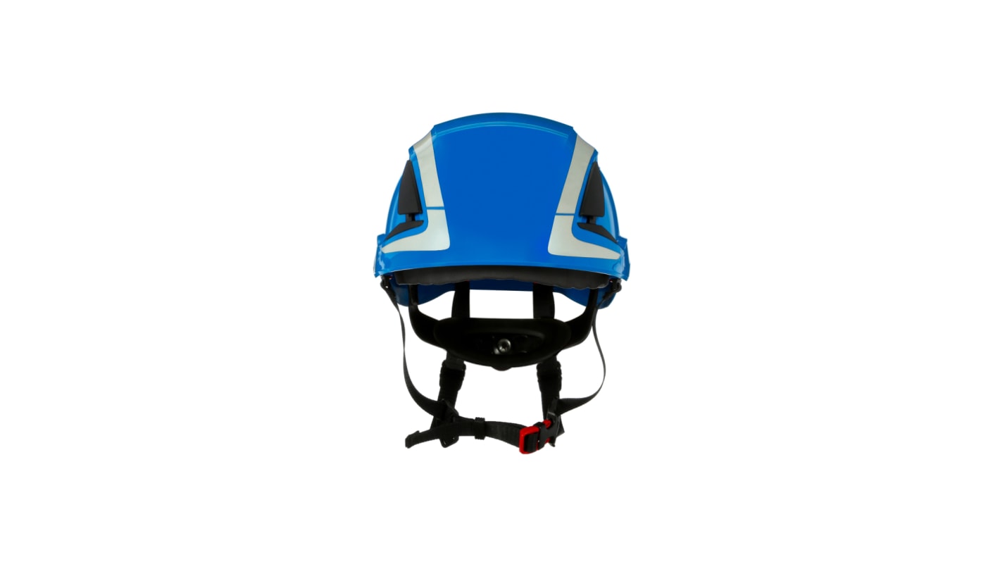 Casco de seguridad 3M SecureFit™ de color Azul, ajustable, con barboquejo, ventilado