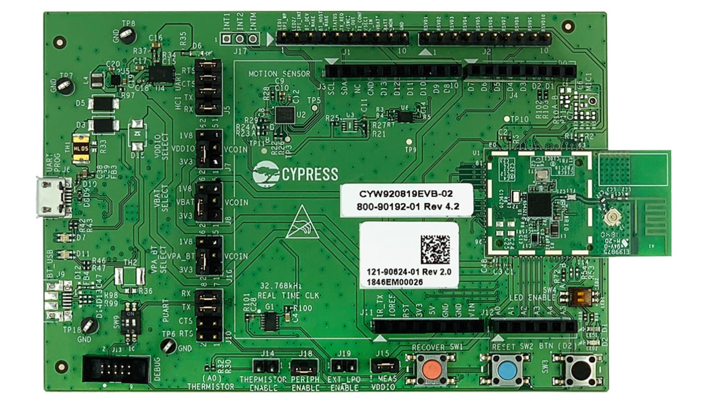 Infineon CYW920819EVB-02 Evaluation Kit 2.4GHz Bluetooth Evalueringssæt for CYW20819