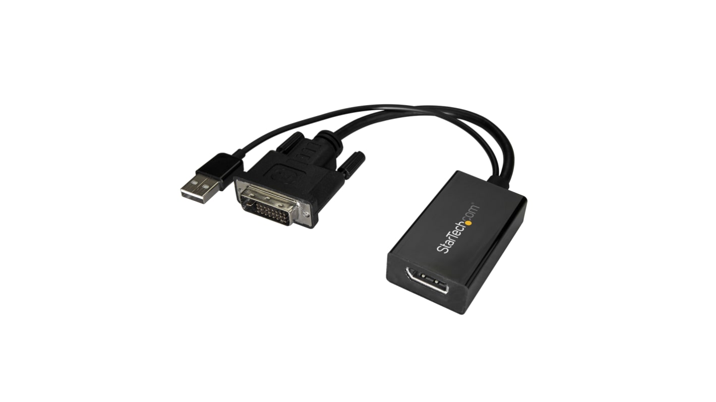 StarTech.com Adapter 1920 x 1200, Ausgänge:1, In:DVI-D, Out:DisplayPort, 254mm Kabel
