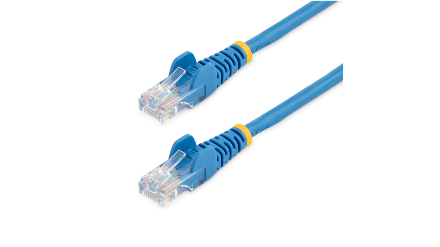 StarTech.com Cat5e Male RJ45 to Male RJ45 Ethernet Cable, U/UTP, Blue PVC Sheath, 0.5m, CM Rated