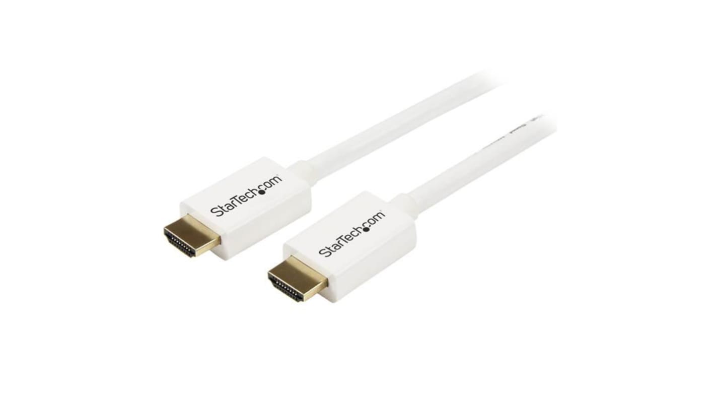 StarTech.com HDMI-Kabel A HDMI Stecker B HDMI Stecker Hohe Geschwindigkeit 4K @ 30Hz max., 3m, Weiß