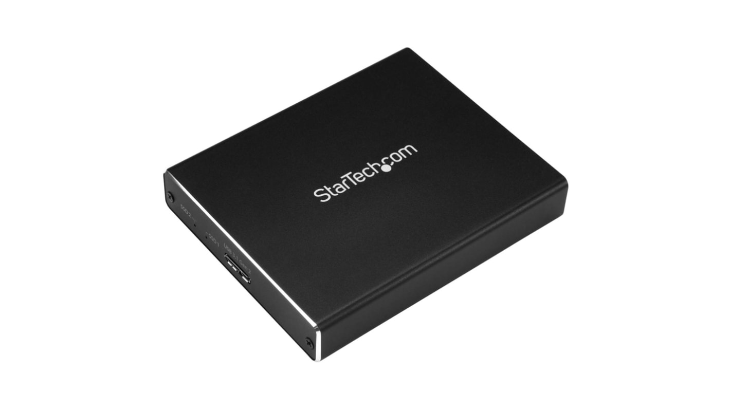 StarTech.com Festplattengehäuse Aluminium, M.2 SATA, USB 3.1, 165 x 32 x 130mm