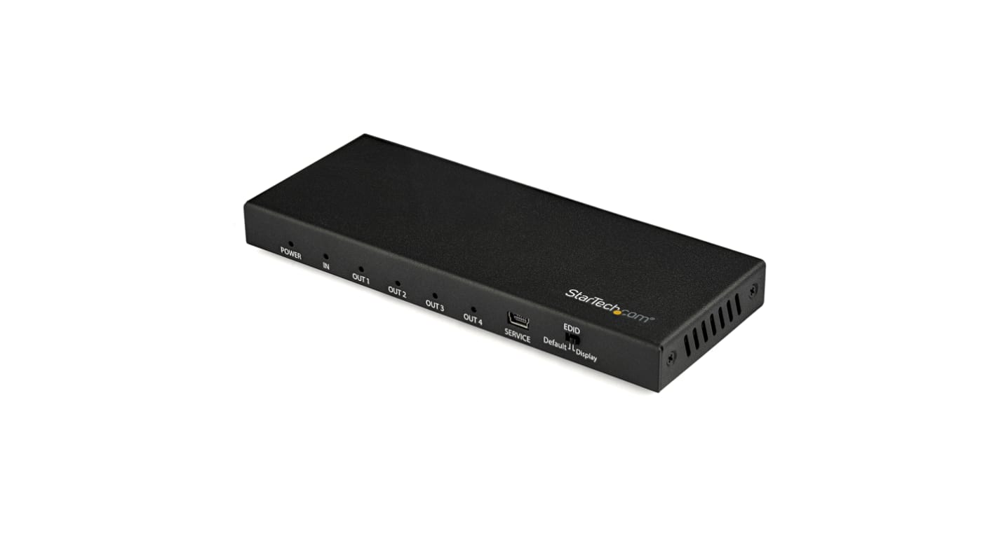 StarTech.com ST124HD202 HDMI Splitter - 4-Port - 4K 60Hz - HDMI Splitter 1  In 4 Out - 4 Way HDMI Splitter - HDMI Port Splitter 