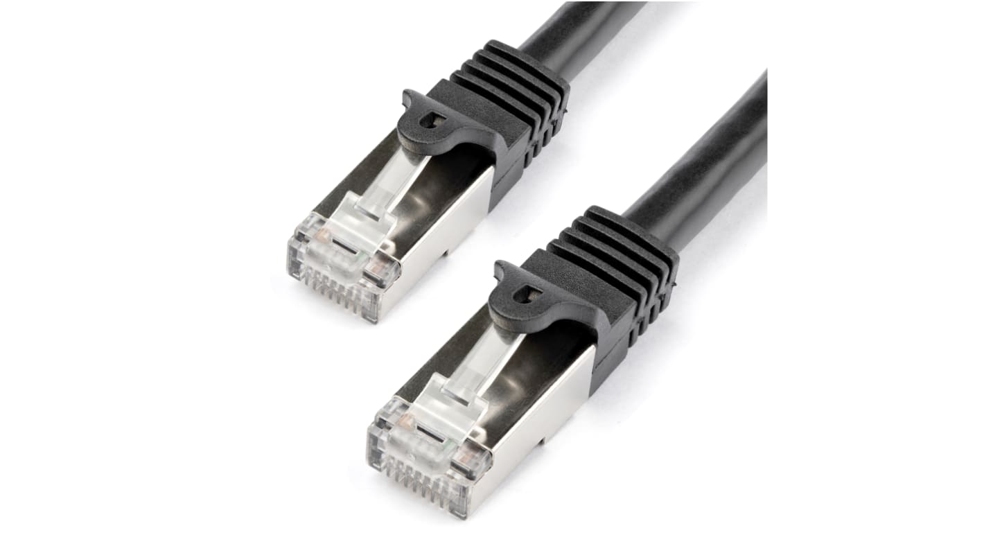 StarTech.com Ethernetkabel Cat.6, 1m, Schwarz Patchkabel, A RJ45 S/FTP Stecker, B RJ45, PVC