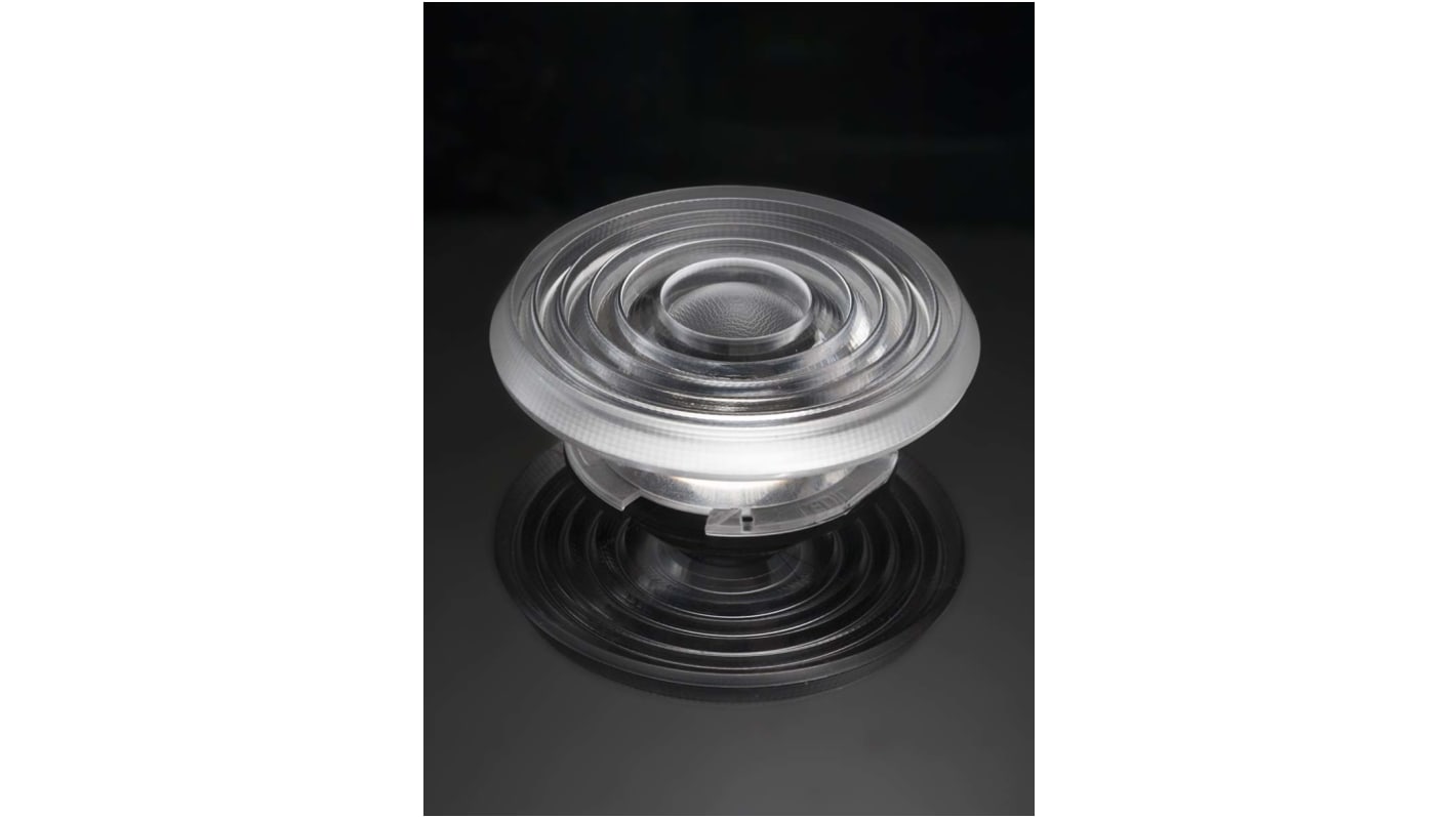 Lentille pour LED, Ledil 25 °, diamètre 69.8mm, à utiliser avec Éclairage architectural et de détail, éclairage de