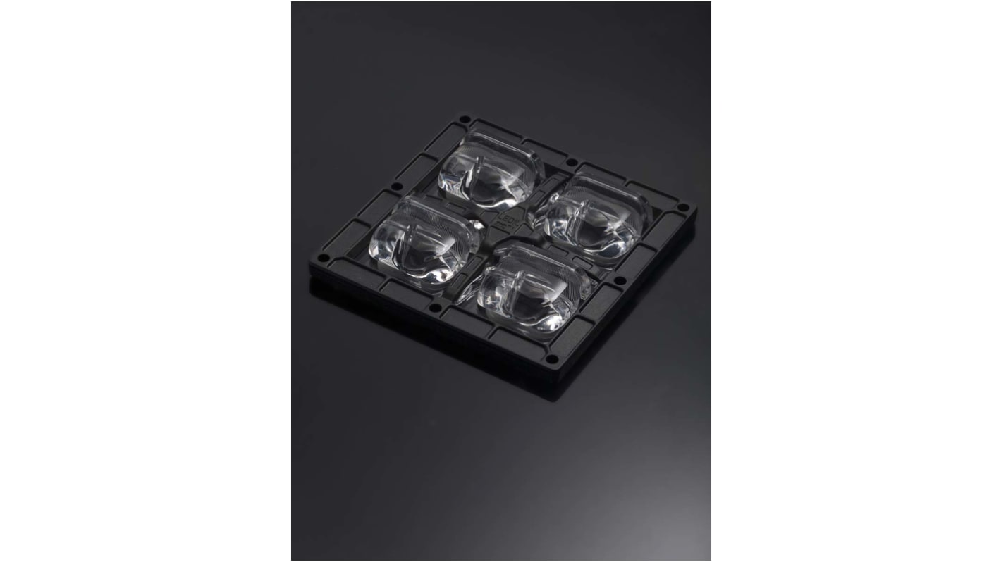 Ledil LED lencse, 4-LED-es/objektív, 90 x 90 x 14.83mm, Medium, STRADA sorozatú