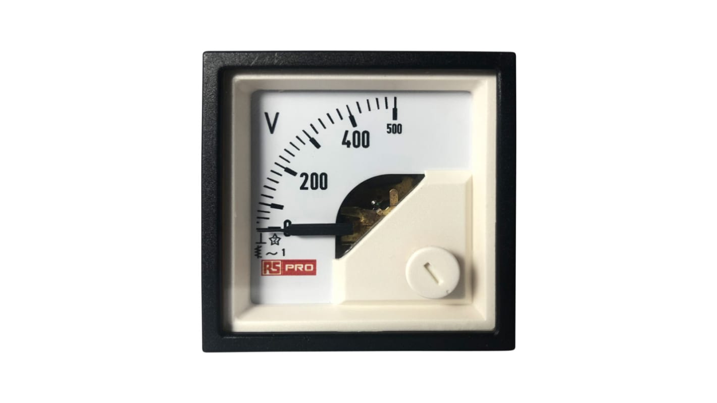 RS PRO Analogue Voltmeter AC, Analogue Display 1 %