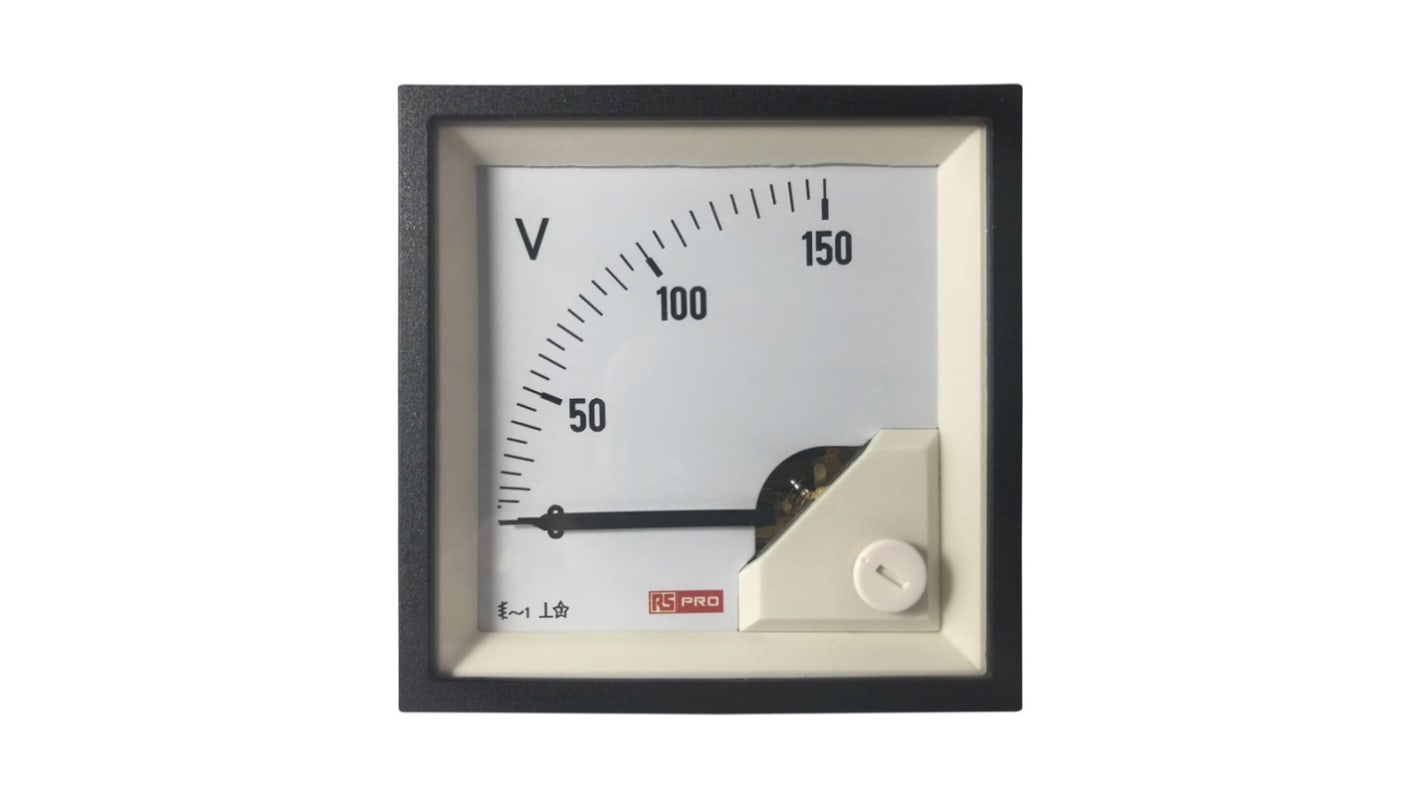 Voltímetro analógico AC RS PRO, con display Analógico, precisión 1 %, dim. 68mm x 68mm