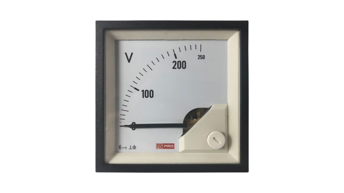 RS PRO Analogue Voltmeter AC, Analogue Display 0.01