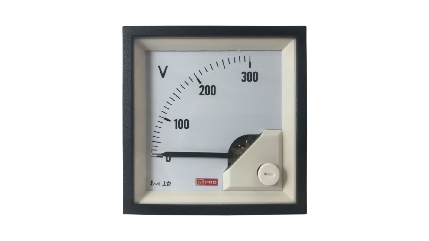 RS PRO Analoges Voltmeter AC Analog-Anzeige / 0,01, 68mm, 68mm, 66 (100 A)mm