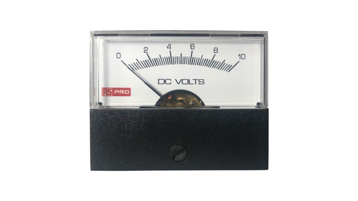 RS PRO Analogue Panel Ammeter DC, 57mm x 44mm, ±1.5 % Moving Coil