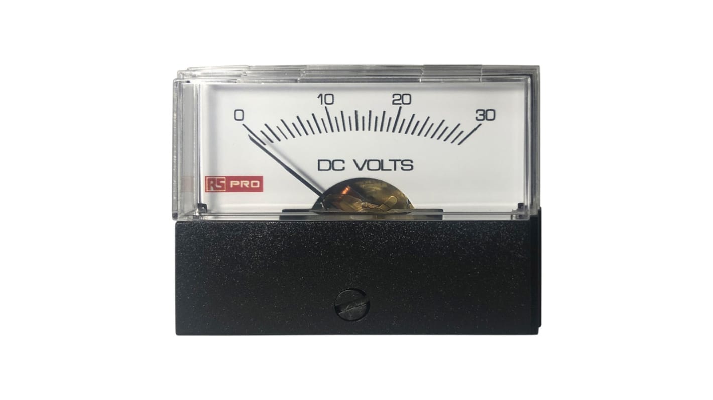 RS PRO Analogue Panel Ammeter DC, 57mm x 44mm, ±1.5 Moving Coil RS