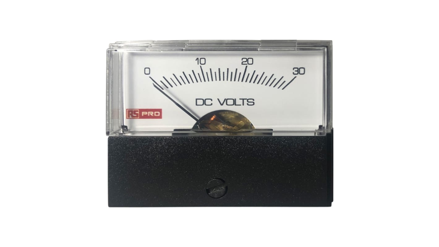 RS PRO Analogue Panel Ammeter DC, 57mm x 44mm, ±1.5 % Moving Coil