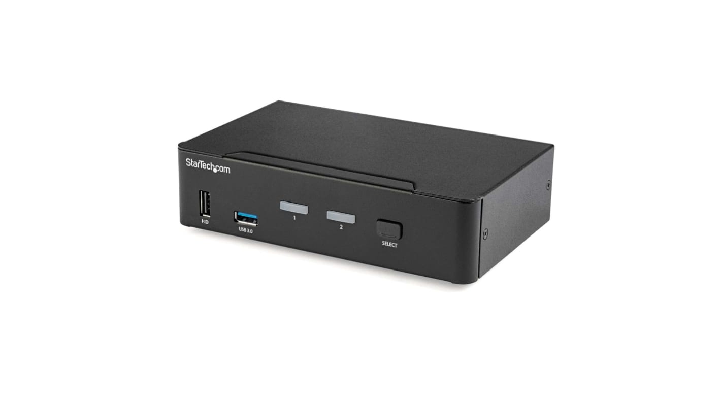 StarTech.com KVM-Switch 2-Port 1 Videoausgänge DisplayPort 1 Displays USB 3,5 mm Stereo 10 x 16 x 4cm
