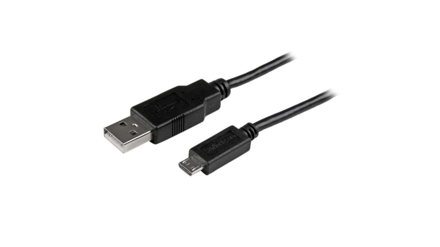 StarTech.com USB 2.0 Cable, Male USB A to Male Micro USB B USB-A to USB Micro-B Cable, 1m