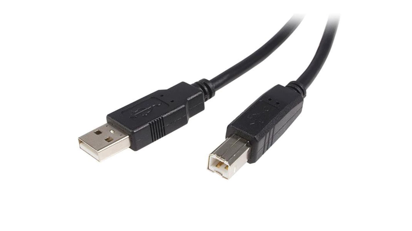 StarTech.com USB-kábel, USB A - USB B, Fekete, 1m