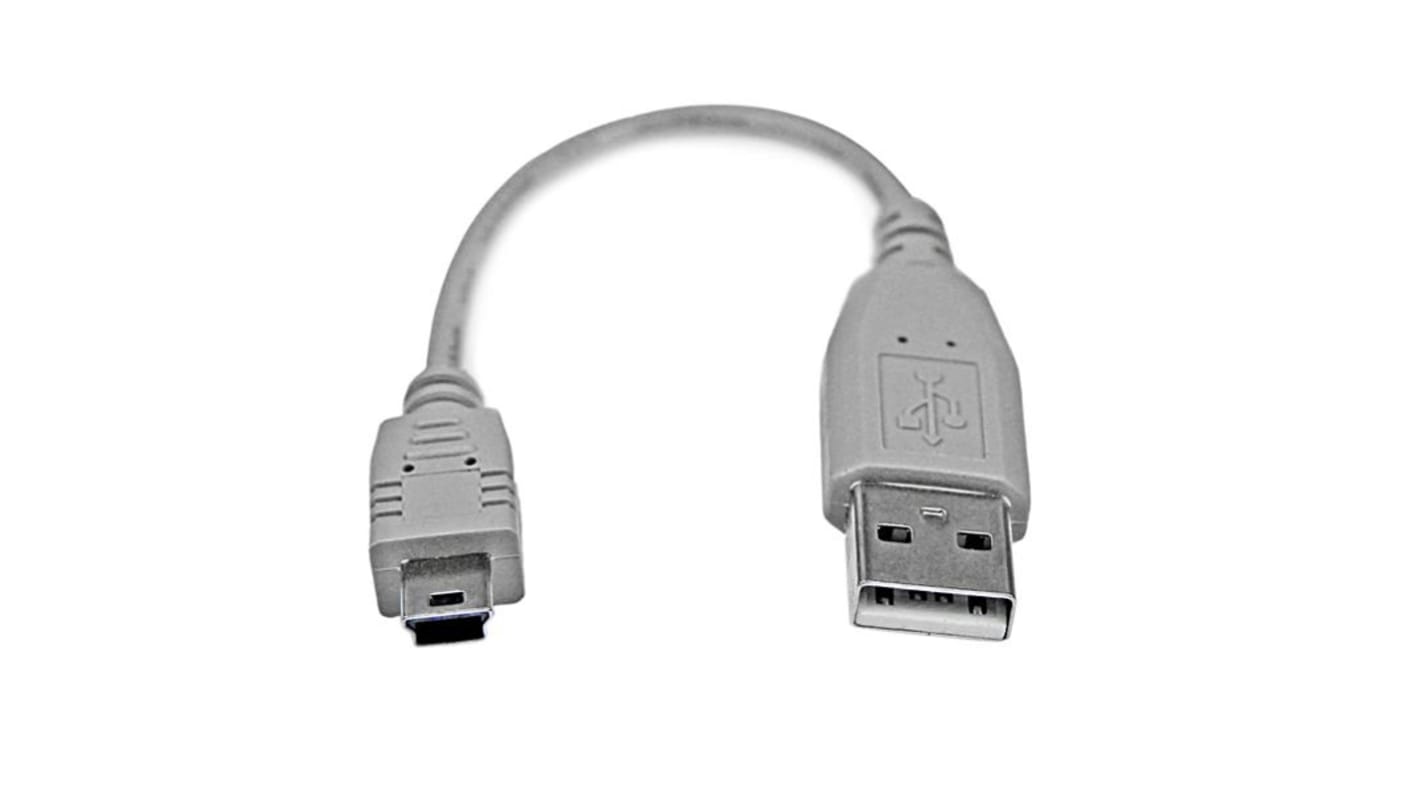 Cavo USB Startech USB A/Micro USB B, L. 0.15m, col. Grigio