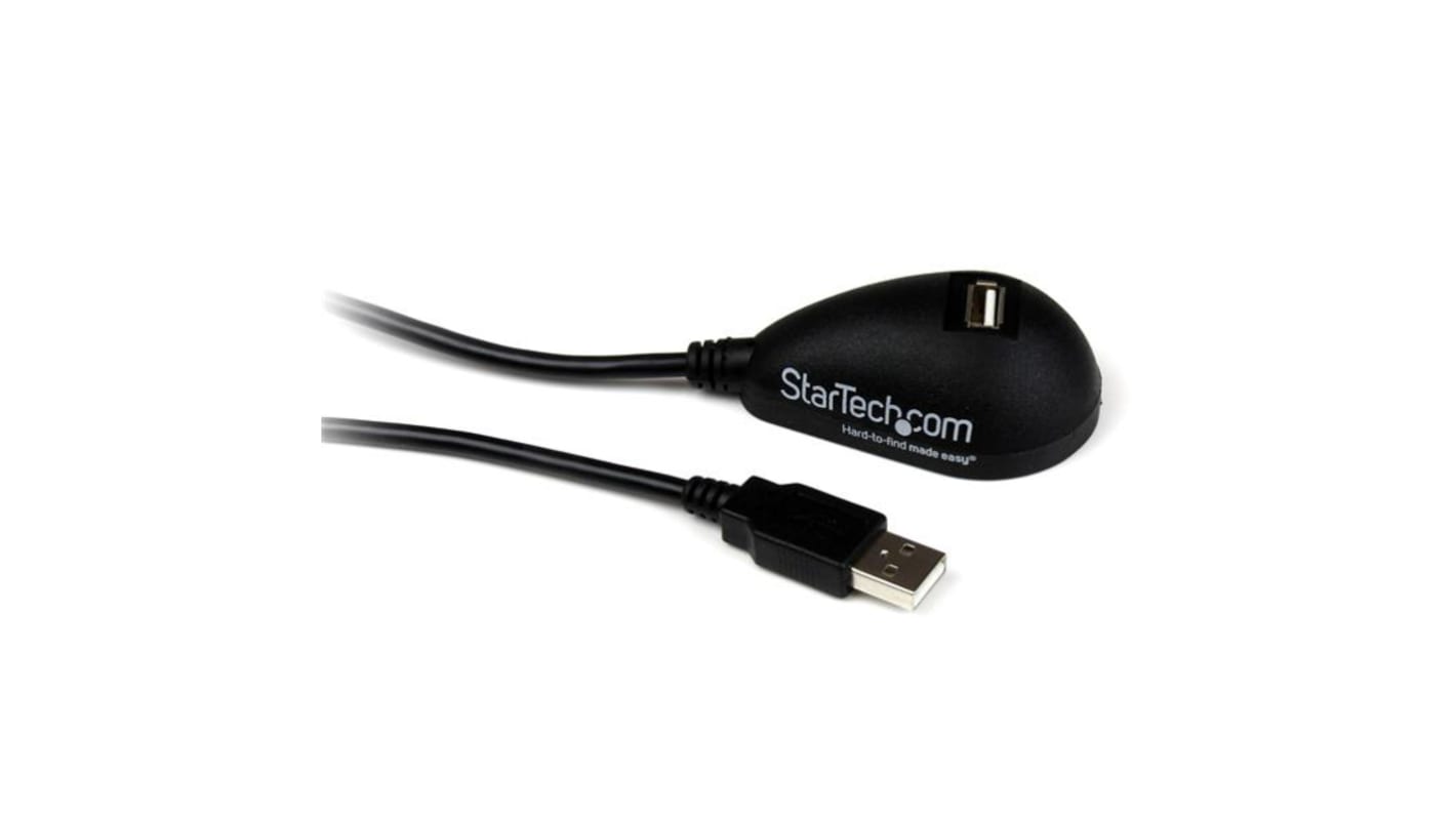 Cable USB 2.0 StarTech.com, con A. USB A Macho, con B. USB A Hembra, long. 1.5m, color Negro